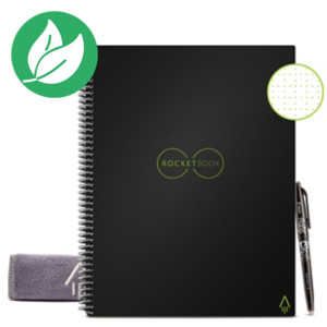 Rocketbook Core Letter Cahier connecté A4 réutilisable 32 pages à points - Noir Rocketbook Core Letter Cahier connecté A4 réutilisable 32 pages à points - Noir