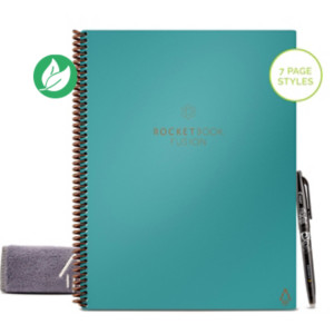 Rocketbook Fusion Cahier à spirale connecté réutilisable A4 21 x 29,7 cm - 42 pages - Bleu Rocketbook Fusion Cahier à spirale connecté réutilisable A4 21 x 29,7 cm - 42 pages - Bleu