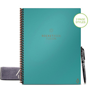 Rocketbook Fusion Cahier à spirale connecté réutilisable A4 21 x 29,7 cm - Bleu - 42 pages Rocketbook Fusion Cahier à spirale connecté réutilisable A4 21 x 29,7 cm - Bleu - 42 pages