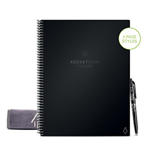 Rocketbook Fusion Cahier à spirale connecté réutilisable A4 21 x 29,7 cm - Noir - 42 pages Rocketbook Fusion Cahier à spirale connecté réutilisable A4 21 x 29,7 cm - Noir - 42 pages