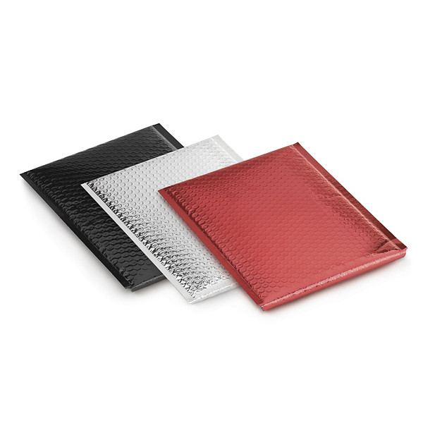 Rode plastic luchtkussenenvelop 80% gerecycled 23x32 cm - 1