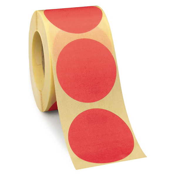 Rode verwijderbare signaaletiketten diameter 50mm - 1