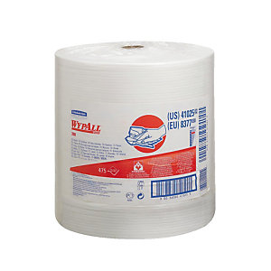 Rol handdoekpapier WypAll X80, 475 vellen, witte kleur