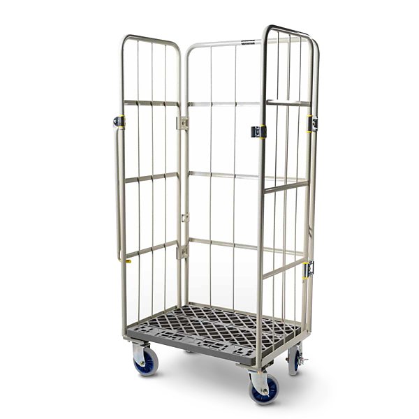 Roll container pieghevole con base in plastica portata 500 kg - 3