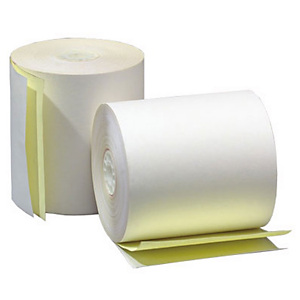 Rollo de papel estándar con copia 76 x 70 x 12 mm 55 gr Rollo de papel estándar con copia 76 x 70 x 12 mm 55 gr