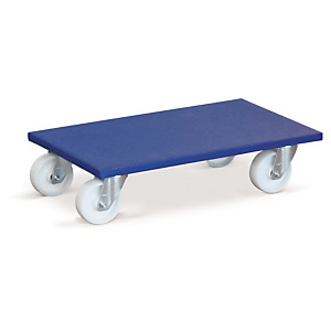 Rolplateau met blauwe antislipcoating Rolplateau met blauwe antislipcoating