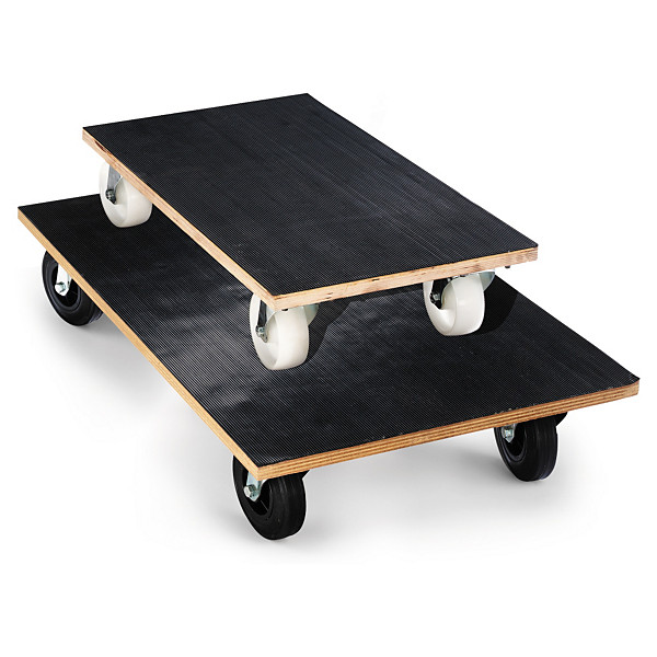 Rolplateau met zwarte antislipcoating 60x35x14,5cm