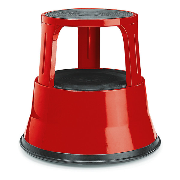 Rood stalen opstapkrukje - 1