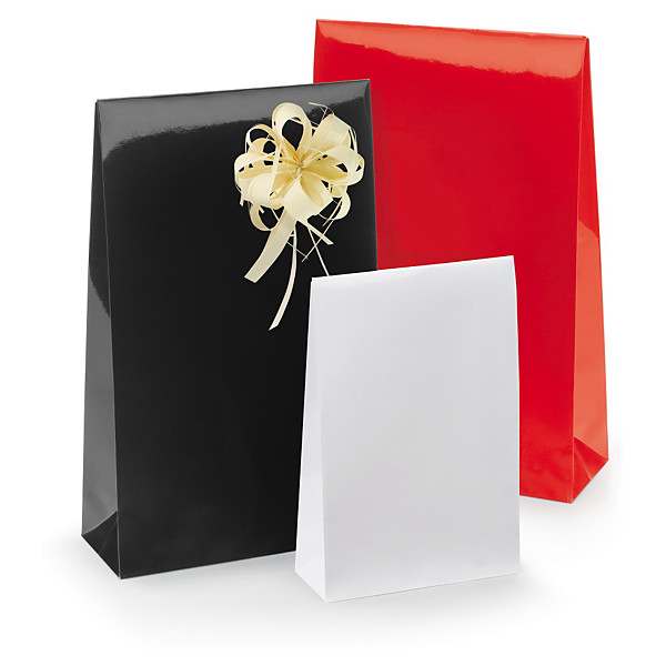 Rood zakje met blokbodem en zelfklevende sluiting 14x5,5x23 cm - 1