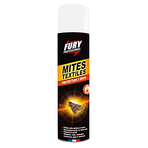 Aérosol anti-mites textiles Fury 400 ml Aérosol anti-mites textiles Fury 400 ml