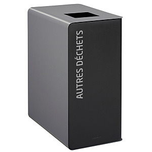 ROSSIGNOL Borne de tri selectif 65l sans serrure - cubatri - tri dechets non recyclables - gris manganese / gris clair ROSSIGNOL Borne de tri selectif 65l sans serrure - cubatri - tri dechets non recyclables - gris manganese / gris clair