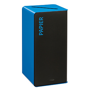 ROSSIGNOL Borne de tri selectif 75l sans serrure - support sac - cubatri - tri papier - manganese / bleu ciel ROSSIGNOL Borne de tri selectif 75l sans serrure - support sac - cubatri - tri papier - manganese / bleu ciel