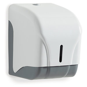 Rossignol - Distributeur de papier toilette mixte : en paquets ou en rouleaux - ABS blanc