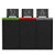 ROSSIGNOL Kit meuble de tri selectif 3x65l pour restauration collective - avec serrure - alitri  - gris manganese / vert /rouge  / gris - 2