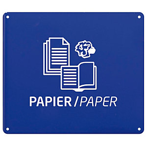 ROSSIGNOL Plaque signaletique de tri murale - papier - bleu outremer
