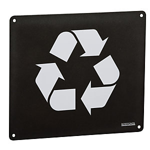 ROSSIGNOL Plaque signaletique de tri murale - produit recyclable - gris manganese