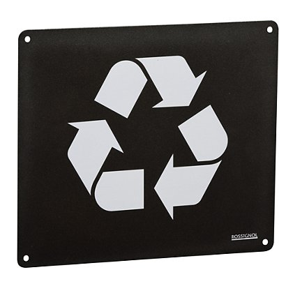 ROSSIGNOL Plaque signaletique de tri murale - produit recyclable - gris manganese - 1