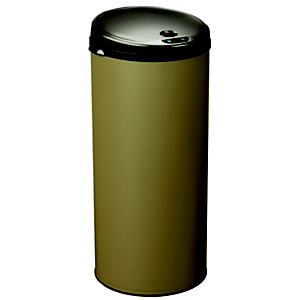 ROSSIGNOL Poubelle à ouverture automatique - 45l - sensitive - gris olive 7002 mat texture ROSSIGNOL Poubelle à ouverture automatique - 45l - sensitive - gris olive 7002 mat texture