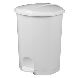 ROSSIGNOL Poubelle à pédale Prima, 50 litres - Blanc ROSSIGNOL Poubelle à pédale Prima, 50 litres - Blanc