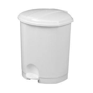 ROSSIGNOL Poubelle à pédale Prima, 7 litres - Blanc ROSSIGNOL Poubelle à pédale Prima, 7 litres - Blanc