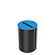 ROSSIGNOL Poubelle de  tri selectif 30l neotri - tri papier - gris manganese / bleu ciel - 1
