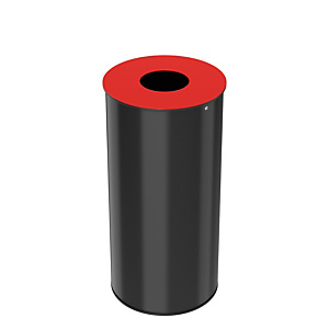 ROSSIGNOL Poubelle de tri selectif 50l neotri - tri metal - gris manganese / rouge signalisation ROSSIGNOL Poubelle de tri selectif 50l neotri - tri metal - gris manganese / rouge signalisation