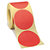 Rotolo da 500 bollini adesivi amovibili rossi diametro 70mm - 1