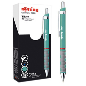 Rotring Stylo bille rétractable pointe moyenne avec grip rOtring Tikky - Corps bleu - Encre bleue Rotring Stylo bille rétractable pointe moyenne avec grip rOtring Tikky - Corps bleu - Encre bleue