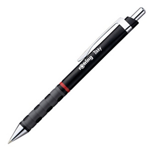 Rotring Stylo bille rétractable pointe moyenne avec grip rOtring Tikky - Corps noir - Encre bleue Rotring Stylo bille rétractable pointe moyenne avec grip rOtring Tikky - Corps noir - Encre bleue