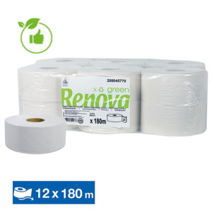 Rouleaux papier toilette Renova Jumbo, lot de 12