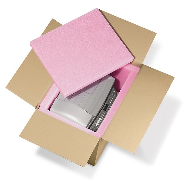 Roze antistatische polyethyleenschuimplaat 60x40x2,5 cm - 2