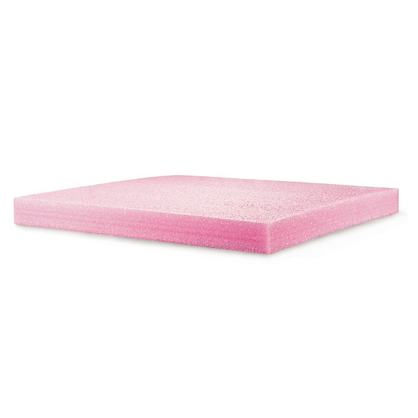 Roze antistatische polyethyleenschuimplaat 60x40x2,5 cm - 1