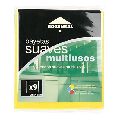 ROZENBAL Bayetas multiusos, 36 x 40 cm, colores surtidos