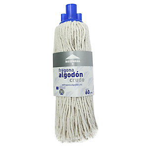 ROZENBAL Fregona de algodón crudo en hilos, blanca ROZENBAL Fregona de algodón crudo en hilos, blanca