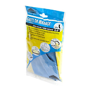 ROZENBAL Guantes de látex reforzados bicolor, talla grande (L) ROZENBAL Guantes de látex reforzados bicolor, talla grande (L)