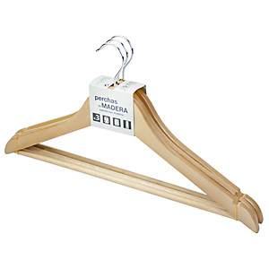 ROZENBAL Perchas de madera barnizada ROZENBAL Perchas de madera barnizada