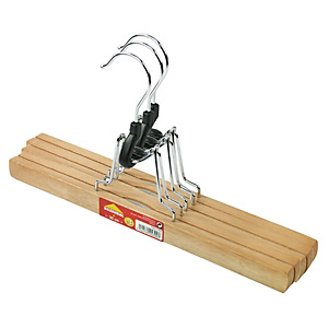 ROZENBAL Perchas para pantalones de madera barnizada ROZENBAL Perchas para pantalones de madera barnizada