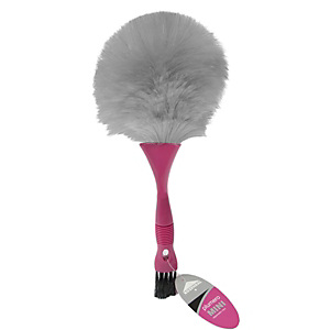 ROZENBAL Plumero atrapapolvo Mini con cepillo, 24 cm ROZENBAL Plumero atrapapolvo Mini con cepillo, 24 cm
