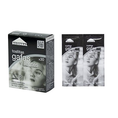 ROZENBAL Toallitas para gafas y lentes, paquete de 30 unidades - Higiene  Personal Kalamazoo