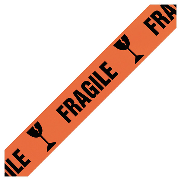 Ruban adhésif coloré PP silencieux "Fragile" 28microns 48 mm x 66 m - 1