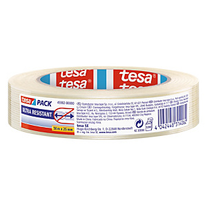 Ruban adhésif d'emballage Tesa Monofilament, 25 mm x 50 m, transparent Ruban adhésif d'emballage Tesa Monofilament, 25 mm x 50 m, transparent
