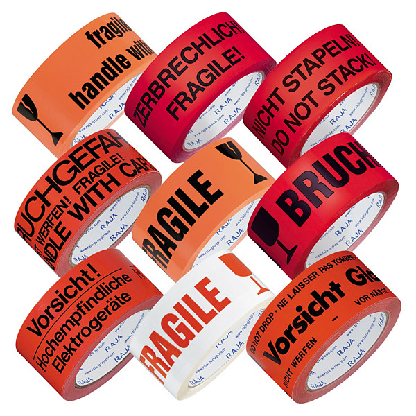 Ruban adhésif informatif économique en polypropylène silencieux, 32 microns - 1