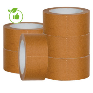 Ruban adhésif en papier kraft 80g/m2 50 mm x 50 m, lot de 6 rubans