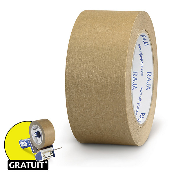Ruban adhésif en papier kraft RAJA Résistant 70 g/m² 48 mm x 50 m - 1