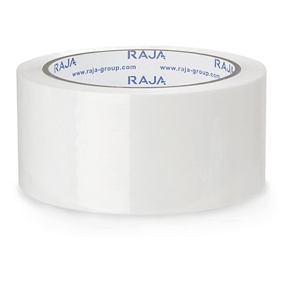 Ruban adhésif polypropylène blanc RAJA Standard, 28 microns 48 mm x 100 m - 1