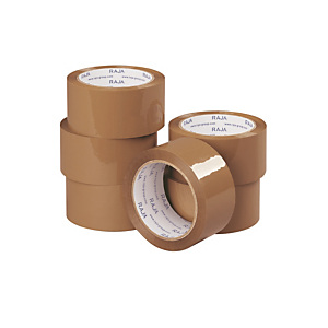 Ruban adhésif polypropylène havane RAJA Standard, lot de 6 Ruban adhésif polypropylène havane RAJA Standard, lot de 6