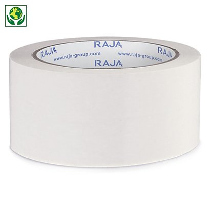 Ruban adhésif PVC blanc RAJA Résistant, 32 microns 50 mm x 100 m - 1