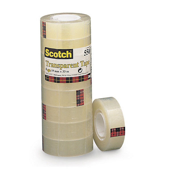 Ruban adhésif transparent SCOTCH 3M 33 m x 19 mm - 1