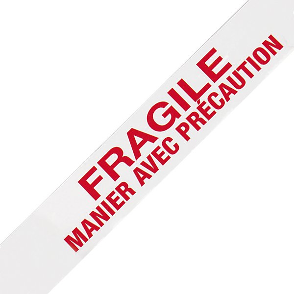 Ruban adhésif pour usage palette FRAGILE - MANIER AVEC PRECAUTION RAJA 48 mm x 100 m - 9