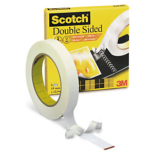 Ruban double face fin amovible Scotch 12 mm x 33 m